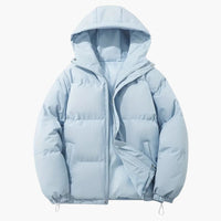 Lara | Gefütterte Winterjacke mit Kapuze – Hellblau