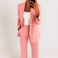 Melanie™ – Zweiteiliges Power-Set für moderne Frauen – Rosa