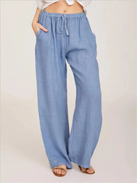 Eirlys | Damen Hose mit Kordelzug – Hellblau