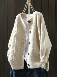 Lorenza | Kabelstrick Cardigan – Beige