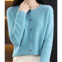 Mariana - Kuschelige Strickjacke Aus Wolle – Blau