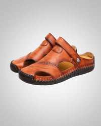 Jakob | Herren Orthopädische Pantoletten Sandalen – Dunkelbraun