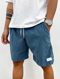 Herren Relaxed Fit Freizeit Kurze Shorts – Blau