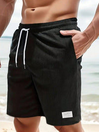 Herren Relaxed Fit Freizeit Kurze Shorts – Schwarz