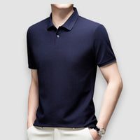 Laurent | Cotton Polo Shirt – Blau