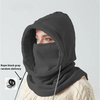 Leyelora | Winter Balaclava – Hooded Scarf für Damen & Herren – Grau
