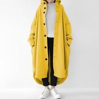 Cailyn - Bequemer langer Trenchcoat – Gelb