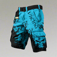 Leon | Premium-Shorts für Abenteurer – Cyan Schwarz