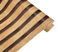 HolzFolie™ Moderner Holzoptik Folie – Dunkles Holz mit Streifen
