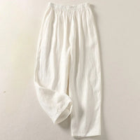 Wilina - Leichte Leinenhose – Weiß