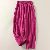 Wilina - Leichte Leinenhose – Rosa