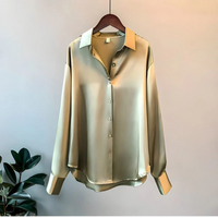 Sabrina | Damen-Seidenbluse | Schick – Grau-Grün