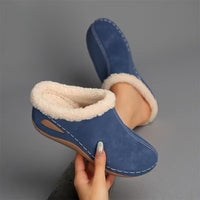 Lirona - Bequeme Slipper Mit Fleece Futter – Blau