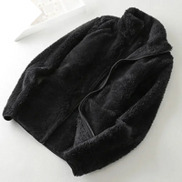 Kovanis | Weiche und flauschige Jacke mit Reißverschluss, Fleeceweste – Schwarz