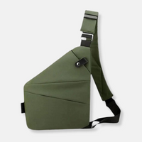 Liv | Sichere Schultertasche aus Nylon – Grün