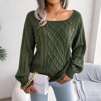 Femke - Bequemer Pullover – Grün