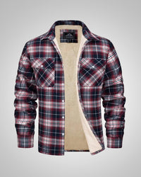 Marcel | Herren Sherpagefütterte Hemdjacke – Rosa