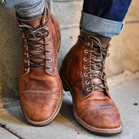Mateo – Robuste Lederstiefel – Karamell