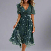 Annegret | Elegantes Kleid für stilvolle Sommertage – Grün