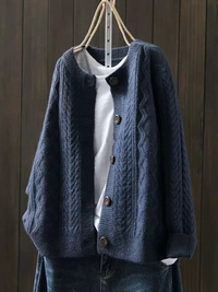 Lorenza | Kabelstrick Cardigan – Marine