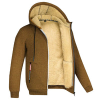 Heidi-Moden - Lässiger und Stilvoller Herbst Zip-Up Hoodie mit Fleece-Jacke für Männer – Braun
