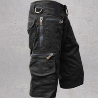 Herren Mehrere Taschen Kurze Hosen – Schwarz