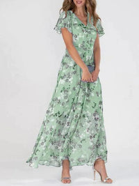 Miranda | Elegantes Blumenkleid - schick und anmutig – Grün