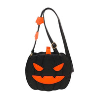 Juna Halloween Kürbis-Umhängetasche – Verstellbarer Riemen & festliches Design – Schwarz