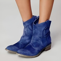 Noyara – Elegante Stiefeletten Aus Wildleder – Blau