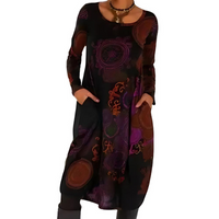 Doreen - Boho-Midi-Kleid – Rot