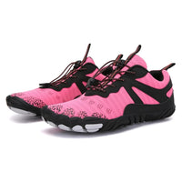 Unisex Flache Barfuß schuhe mit Fünf-Zehen-Design und rutschfester Sohle – Rosa