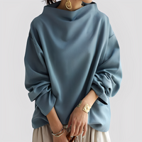 Twyla - Weit geschnittener Pullover – Blau