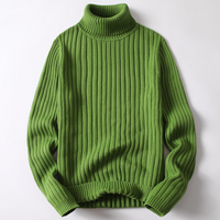 Lasennaj | Bequemer gefütterter Wollpullover – Grün