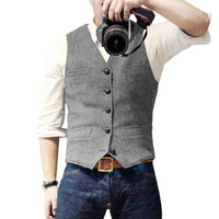 Clyde - Elegante Weste für Herren – Grau