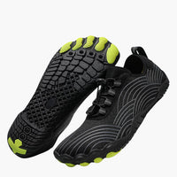 Unisex Outdoor Barfuß schuhe mit elastischem Verschluss und rutschfester Sohle – Schwarz