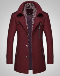 Noah | Herren Klassischer Langer Parka – Rot