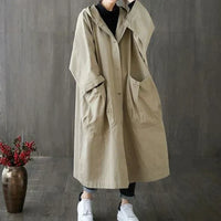 Elena | Übergroßer Trenchcoat – Khaki
