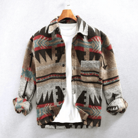Jenson | Exklusives Hemd aus Jacquard-Flanell – Rustikales Braun