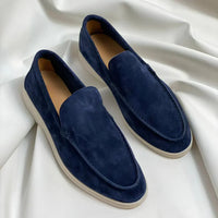 Elegante Wildleder Slipper – Marine