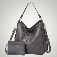 Allison | Damen Schicker Vielseitiger Leder Tasche – Grau 1