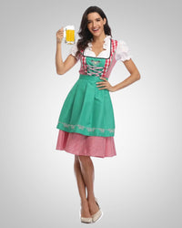 Greta | Damen Zeitloses Trachten Dirndl Midikleid – Grün