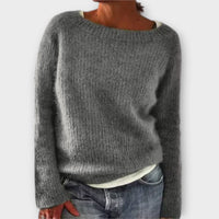 Fiona | Vintage Islandpullover – Grau