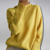 Camille - Damen Rollkragenpullover – Gelb
