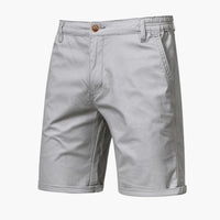 Herren Baumwollshorts mit Gummibund und Seitentaschen – Hellgrau