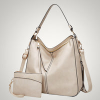 Allison | Damen Schicker Vielseitiger Leder Tasche – Beige 1
