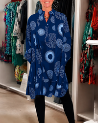 Sharonda - Elegantes Kleid mit entspanntem Schnitt – Blau