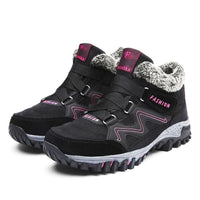 Yierellea | Thermische Winterschuhe für Frauen – Schwarz Rot