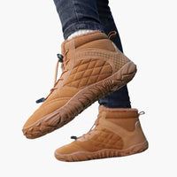Herren Barfuß-Winterschuhe mit Isolierung und rutschfester Sohle – Braun