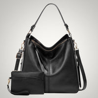 Allison | Damen Schicker Vielseitiger Leder Tasche – Schwarz 1