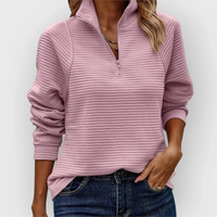 Camila | Pullover mit Halbreißverschluss – Rosa